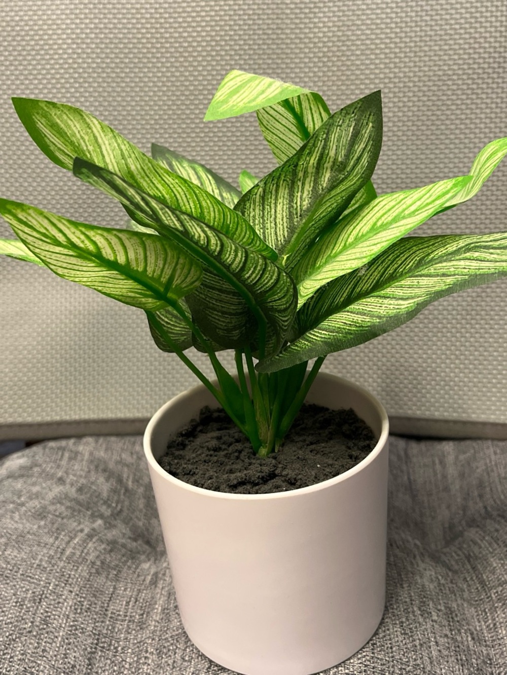 Green Variegated Artificial Potted Plant